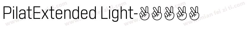 PilatExtended Light字体转换